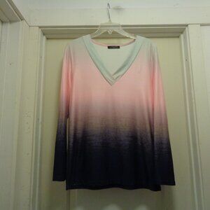 PRETTY GIRL OMBRE JERSEY TEE BLOUSE BY LOVELL DEAR M